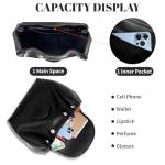 women's top-handle handbags,top handle bag,designer bags for women,luxury handbags,mini faux leather shoulder bag(Black)