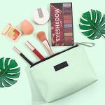 Small Green PU Leather Makeup Bag with Zipper