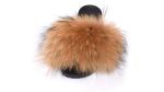 Valpeak Women's Fuzzy Fur Slide Sandals