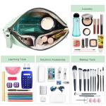 Small Green PU Leather Makeup Bag with Zipper