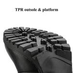 DREAM PAIRS Women's Black Lace-Up Chunky Heel Boots