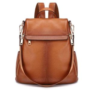 Stylish Anti-Theft Genuine Leather Backpack Purse