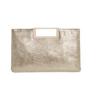 Stylish Convertible Gold PU Leather Handbag