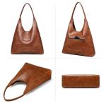 Retro Vegan Leather Slouchy Hobo Tote Bag