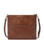 Fossil Women's Fiona Leather Brown Crossbody Purse