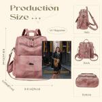 Stylish Pink Waterproof Leather Backpack Purse