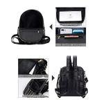 Alovhad Mini Backpack Purse for Women - Black