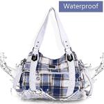 Angel Barcelo Blue Washed Leather Hobo Bag
