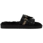 Juicy Couture Black Faux Fur Slide Sandals