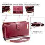 Luxury Genuine Leather RFID Clutch Wallet for Women