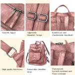 Stylish Pink Waterproof Leather Backpack Purse