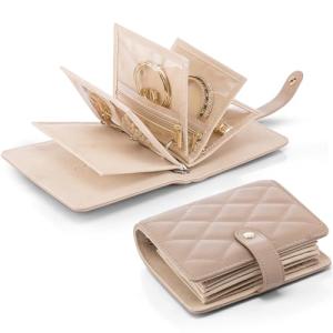 Vlando Toffee Travel Jewelry Organizer for Women