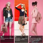 Stylish Pink Waterproof Leather Backpack Purse