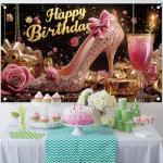 Pink Glitter High Heel Backdrop for Parties