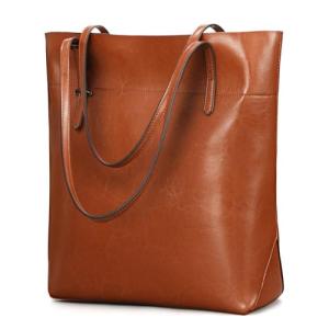 Kattee Vintage Leather Tote Handbag for Women