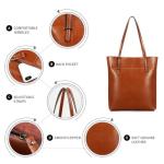 Kattee Vintage Leather Tote Handbag for Women