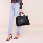 Dasein Black Women’s Satchel Tote Bag