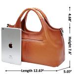Iswee Sorrel Medium Leather Satchel Bag