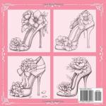 Fashion High Heels Coloring Book with Floral Designs
