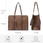 Elegant 17-Inch Maroon Laptop Tote Bag with Clutch