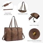 Elegant 17-Inch Maroon Laptop Tote Bag with Clutch