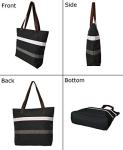 Aleah Black Shoulder Tote Bag for Women