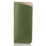 K Luxury Women's Eyeglass Case Leather Soft Holder Bag Pocket Slim Travel Pouch for Sunglass Glasses Readers Slip-In Eyewear Case for Women(Green)