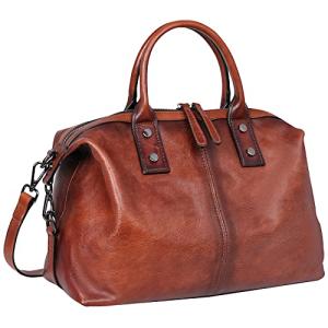 Iswee Retro Leather Satchel Bags for Women