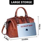 Iswee Retro Leather Satchel Bags for Women