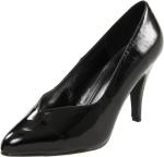 Ellie Shoes Women's Black Patent Pumps, X-Wide