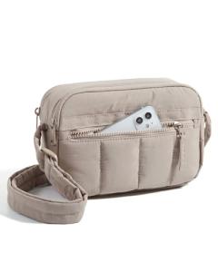 BAGSMART Brown Mini Crossbody Purse with RFID Slots