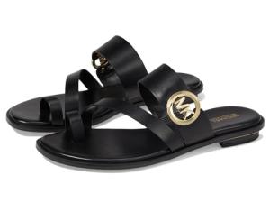 Michael Kors Vera Black Flat Thong Sandal