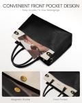 Stylish Vintage Leather Laptop Tote Bag for Women