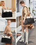 Stylish Vintage Leather Laptop Tote Bag for Women