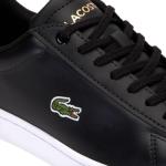 Lacoste Black/Gold Women's Leather Sneakers, Size 9