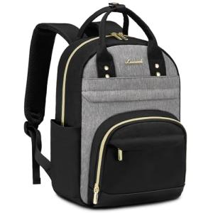 LOVEVOOK Mini Backpack Purse for Women, Black-Grey