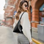 MaijjLyn Vegan Leather Black Slouchy Hobo Bag