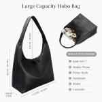 MaijjLyn Vegan Leather Black Slouchy Hobo Bag