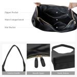 MaijjLyn Vegan Leather Black Slouchy Hobo Bag