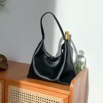 MaijjLyn Vegan Leather Black Slouchy Hobo Bag
