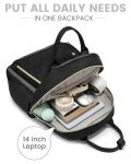 LOVEVOOK Mini Backpack Purse for Women, Black-Grey