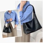 MaijjLyn Vegan Leather Black Slouchy Hobo Bag