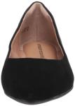 Black Microsuede Women's Pointed-Toe Ballet Flats