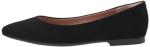 Black Microsuede Women's Pointed-Toe Ballet Flats