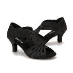 Women’s Latin Salsa Dance Shoes, 2.5" Heels Black