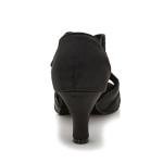 Women’s Latin Salsa Dance Shoes, 2.5" Heels Black
