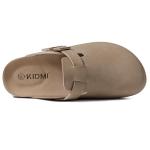 KIDMI Taupe Vegan Suede Clogs with Arch Support