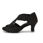 Women’s Latin Salsa Dance Shoes, 2.5" Heels Black