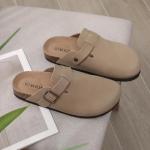 KIDMI Taupe Vegan Suede Clogs with Arch Support
