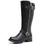 Globalwin Tall Black Knee-High Riding Boots for Women